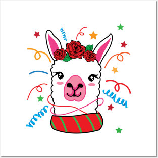 Llama Christmas Ornament Gift 2020 Posters and Art